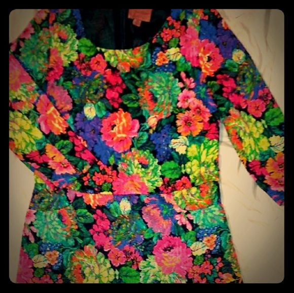 I, Madeline Multi-Colored Floral Mini dress - Picture 1 of 8
